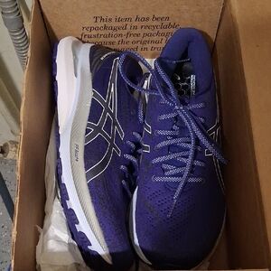 Asics Blue and White Running Shoes